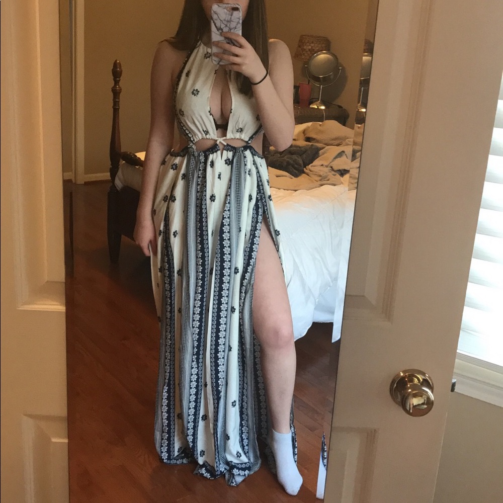 Flowy patterned sundress